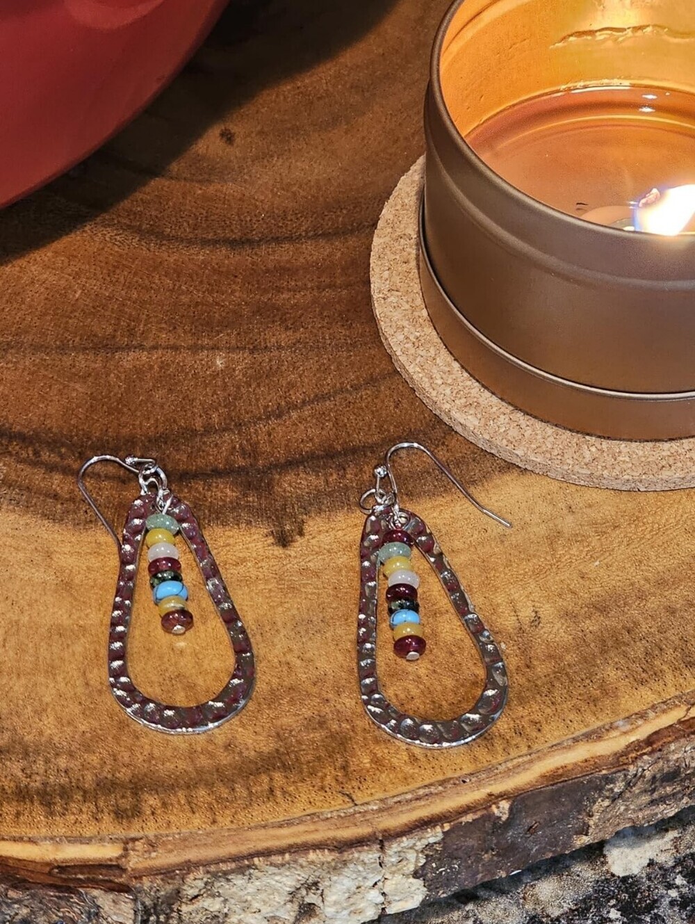 Boho Multicolor Beaded Dangle Drop Earrings